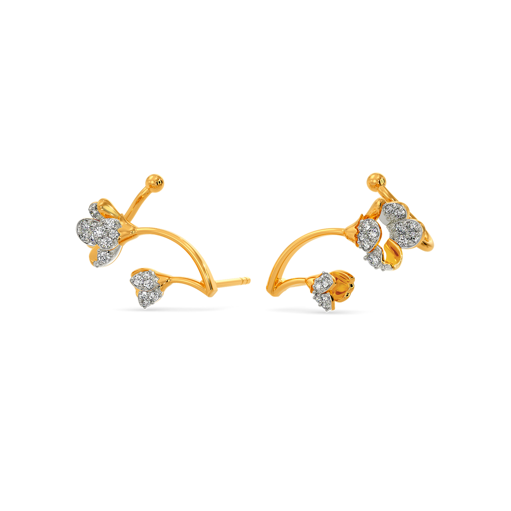 Blossom in Lilac Diamond Earrings
