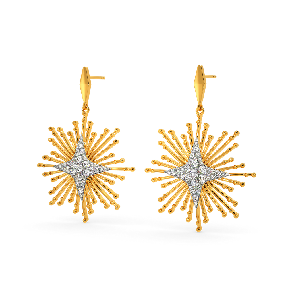 Just Beaded Diamond Earrings