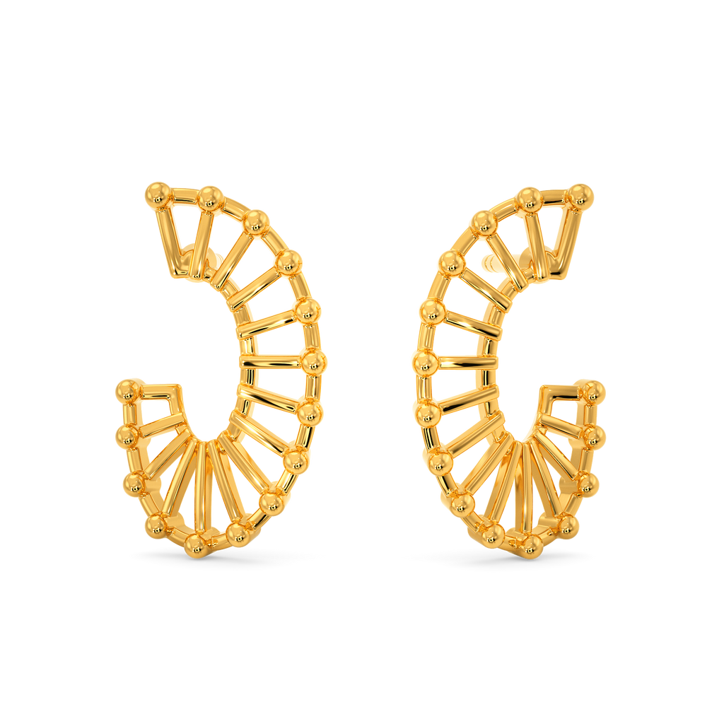 Beaded Affair Gold Earrings