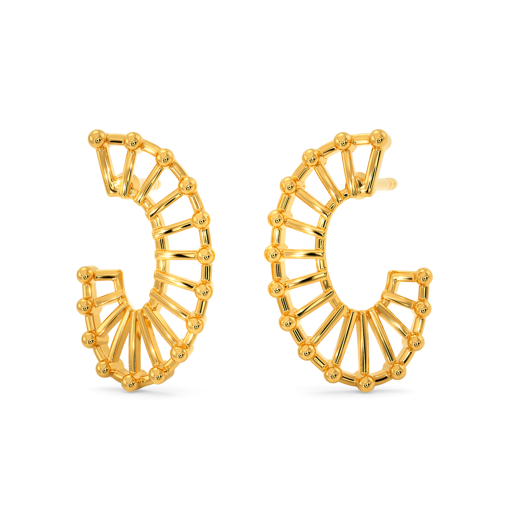 Beaded Affair Gold Earrings