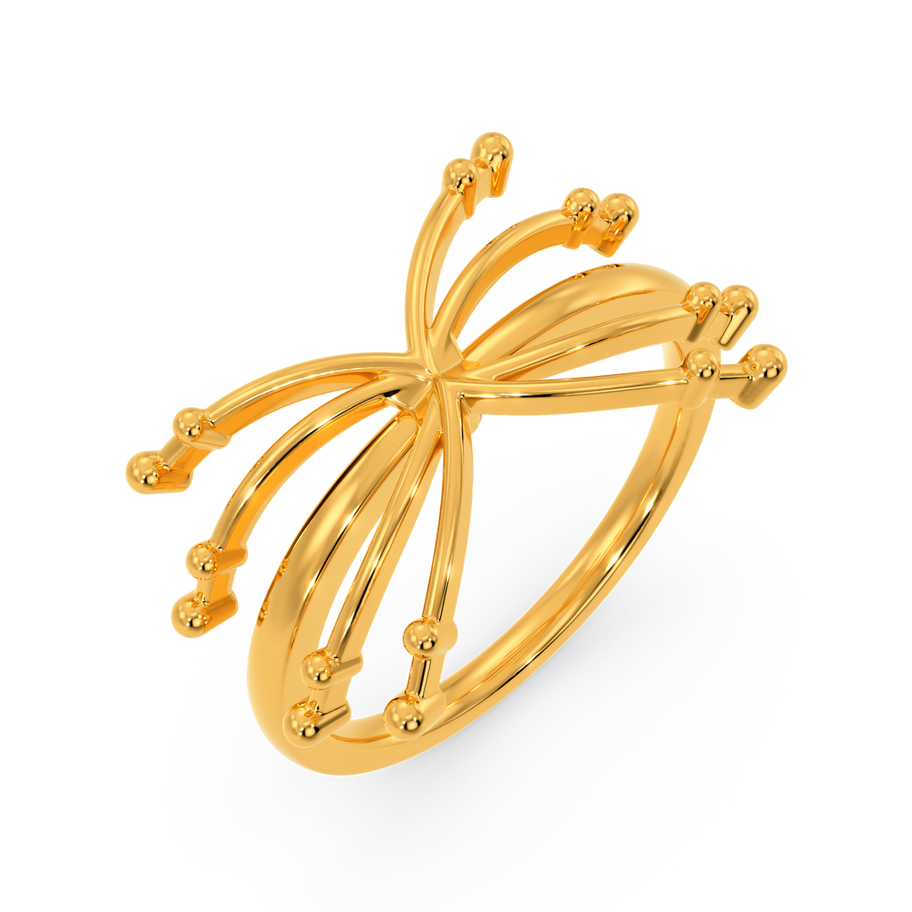 Beaded Fantasy Gold Rings