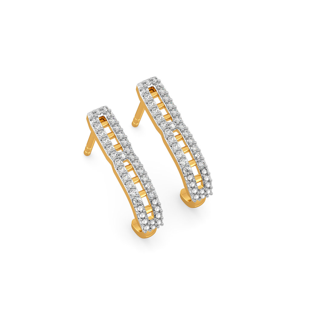 Smart Stripes Diamond Earrings