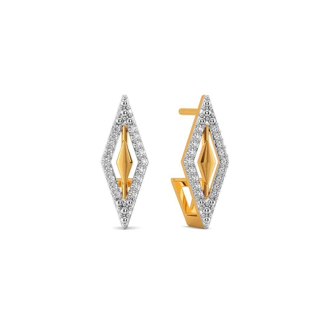 Modern Stripes Diamond Earrings