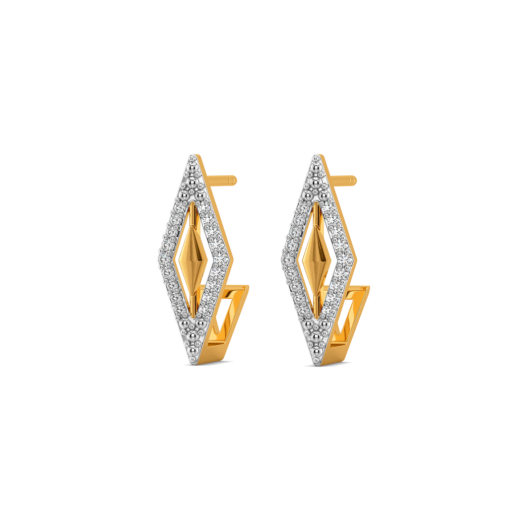 Modern Stripes Diamond Earrings