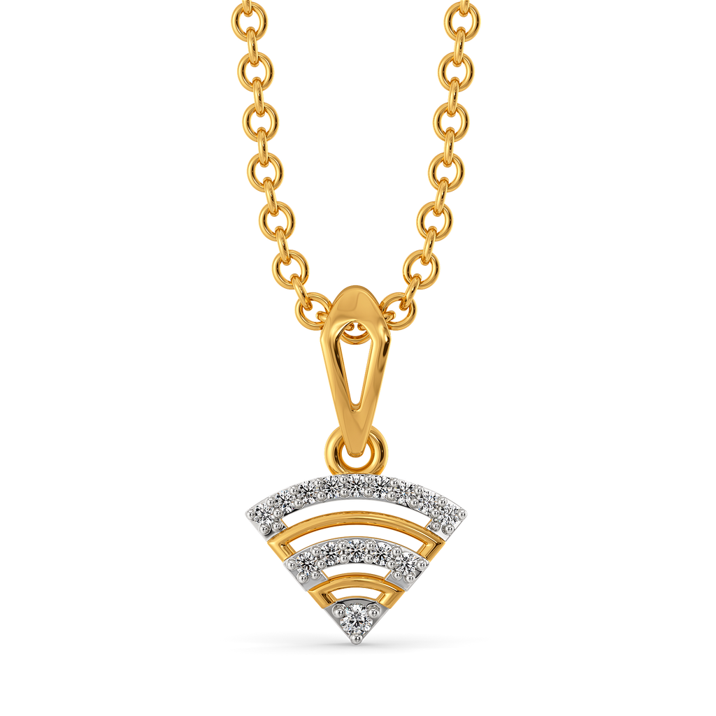 Modern Stripes Diamond Pendants