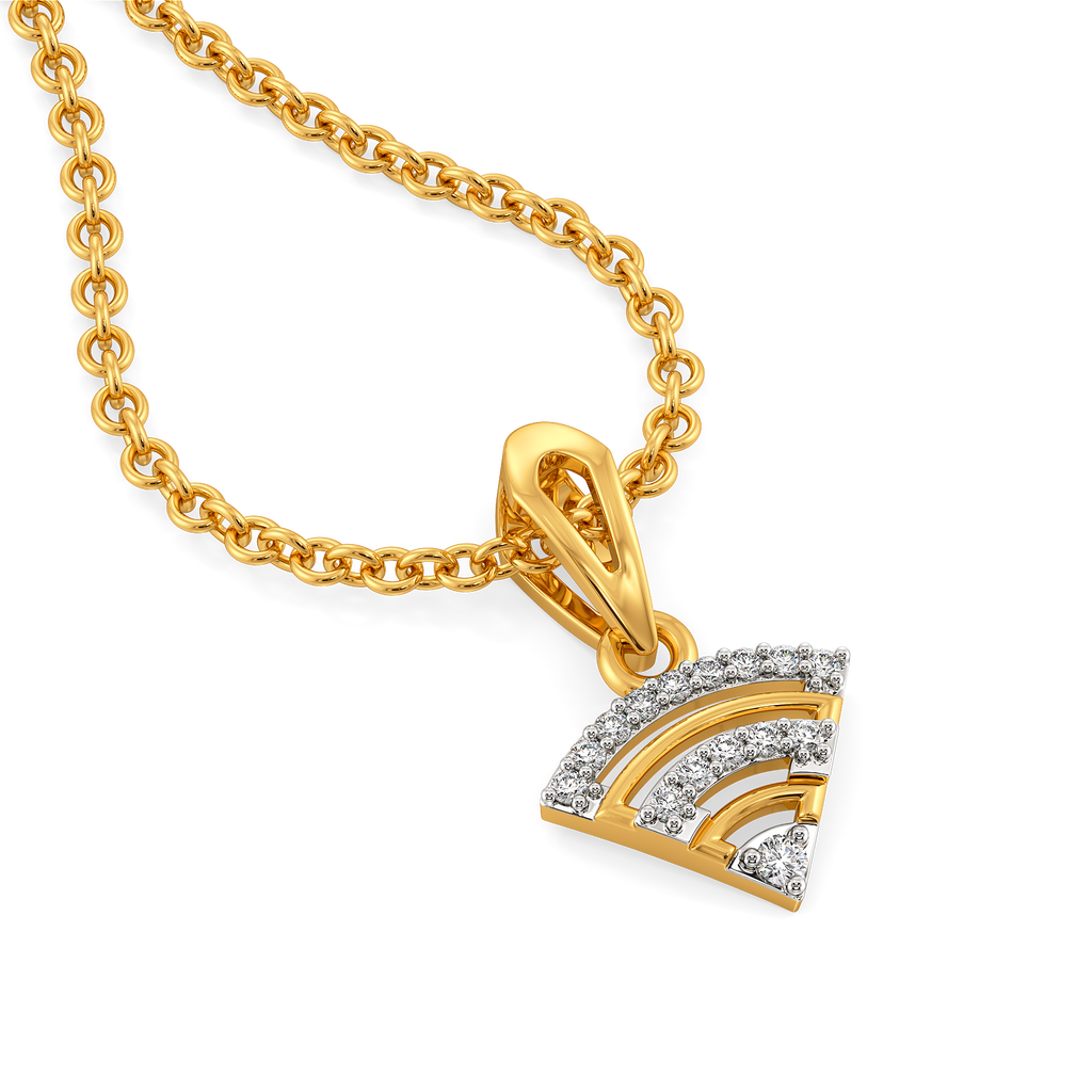 Modern Stripes Diamond Pendants
