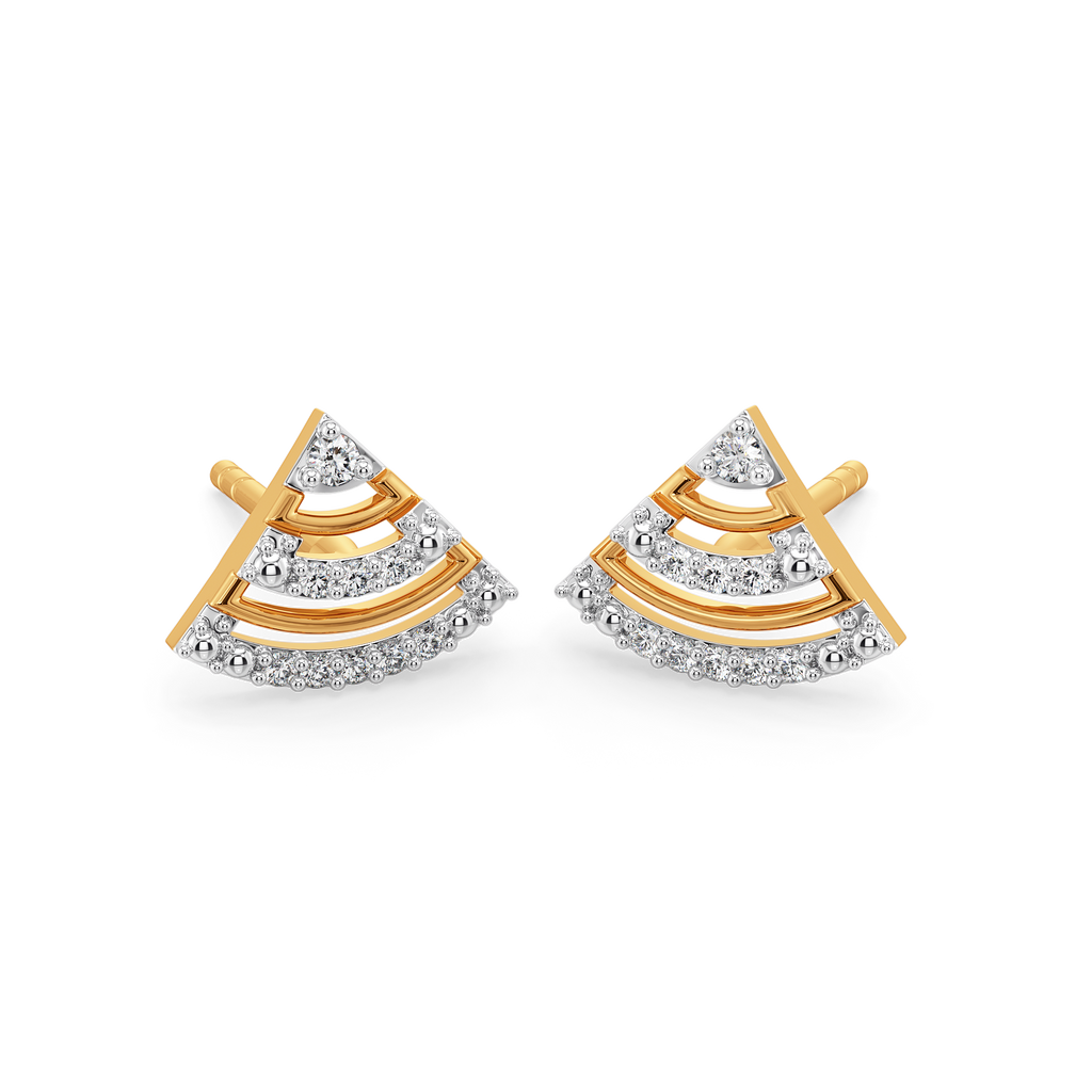 Modern Stripes Diamond Earrings