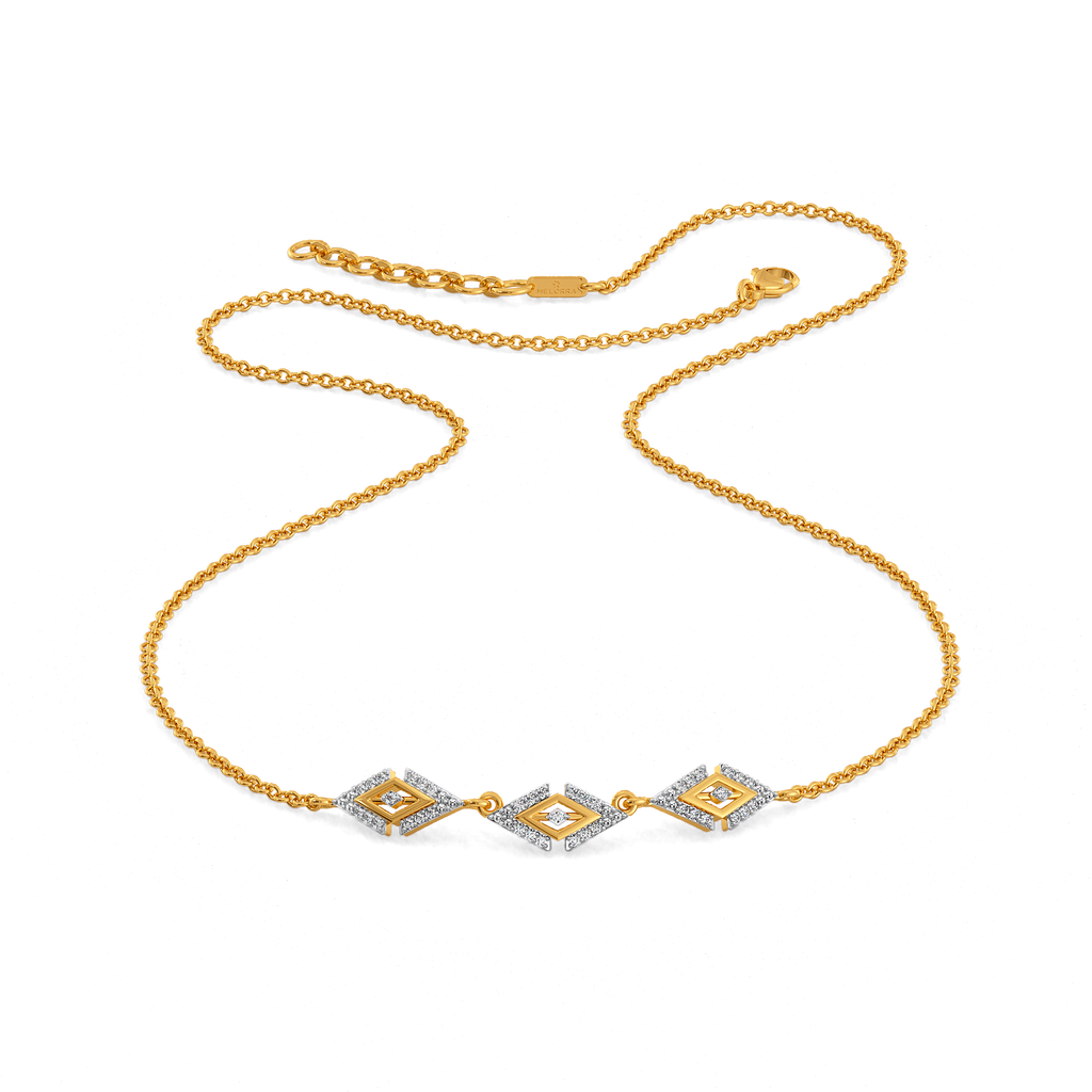 Fine Stripes Diamond Necklaces