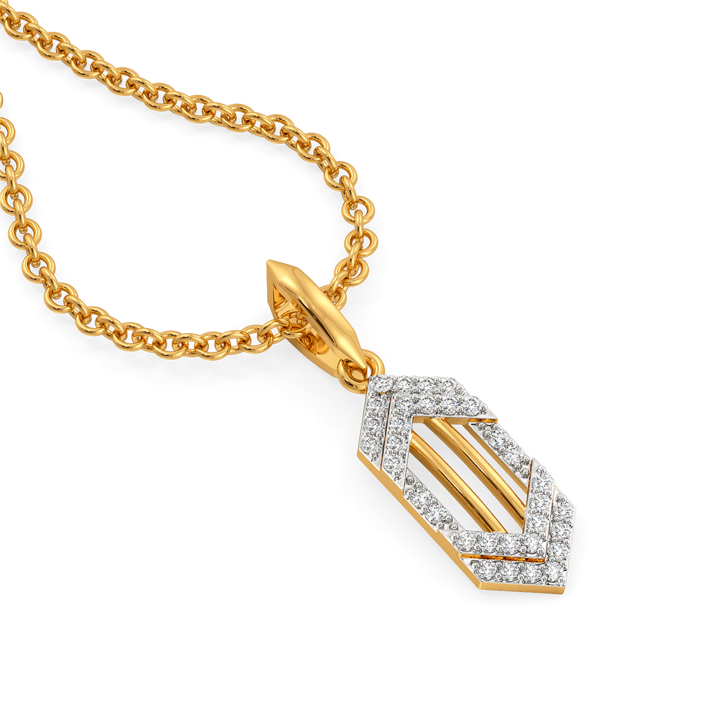 Stripes in style Diamond Pendants