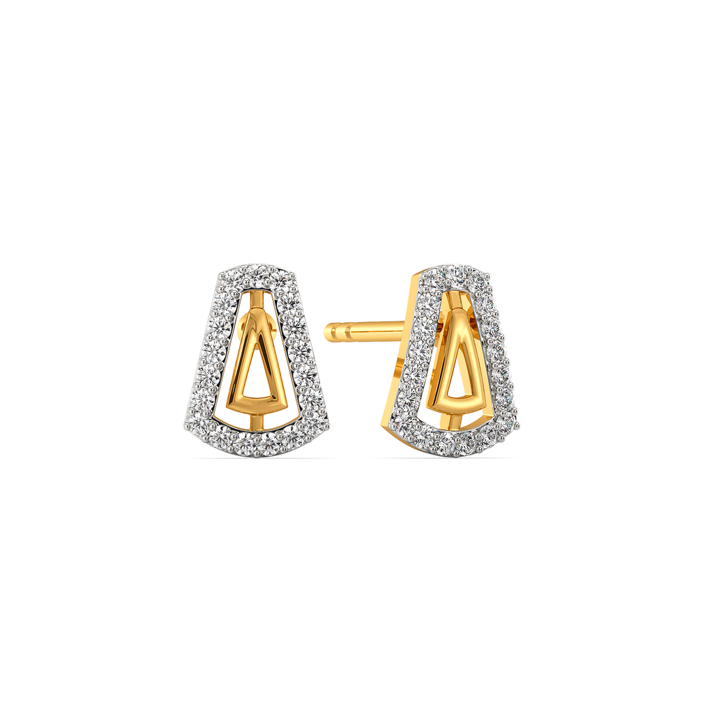 Stripe Bling Diamond Earrings