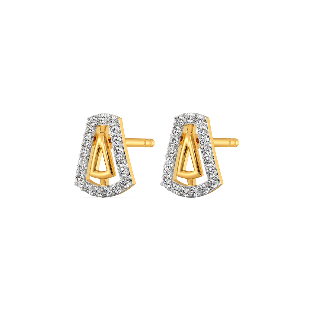 Stripe Bling Diamond Earrings