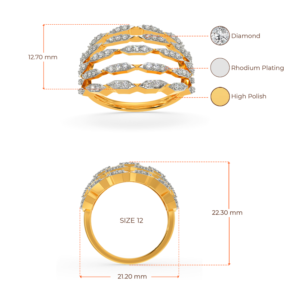 Futuristic Muse Diamond Rings image
