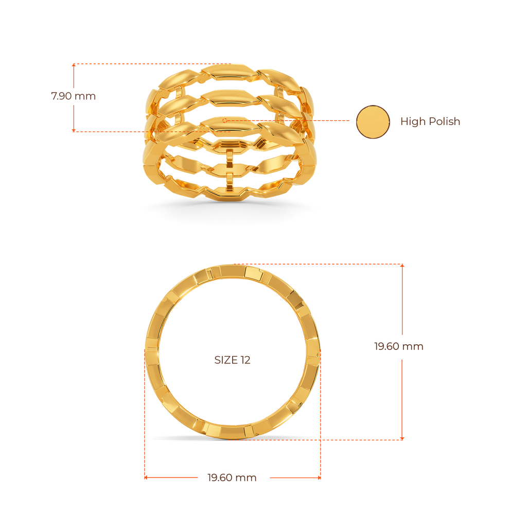 Meshy Future Gold Rings image