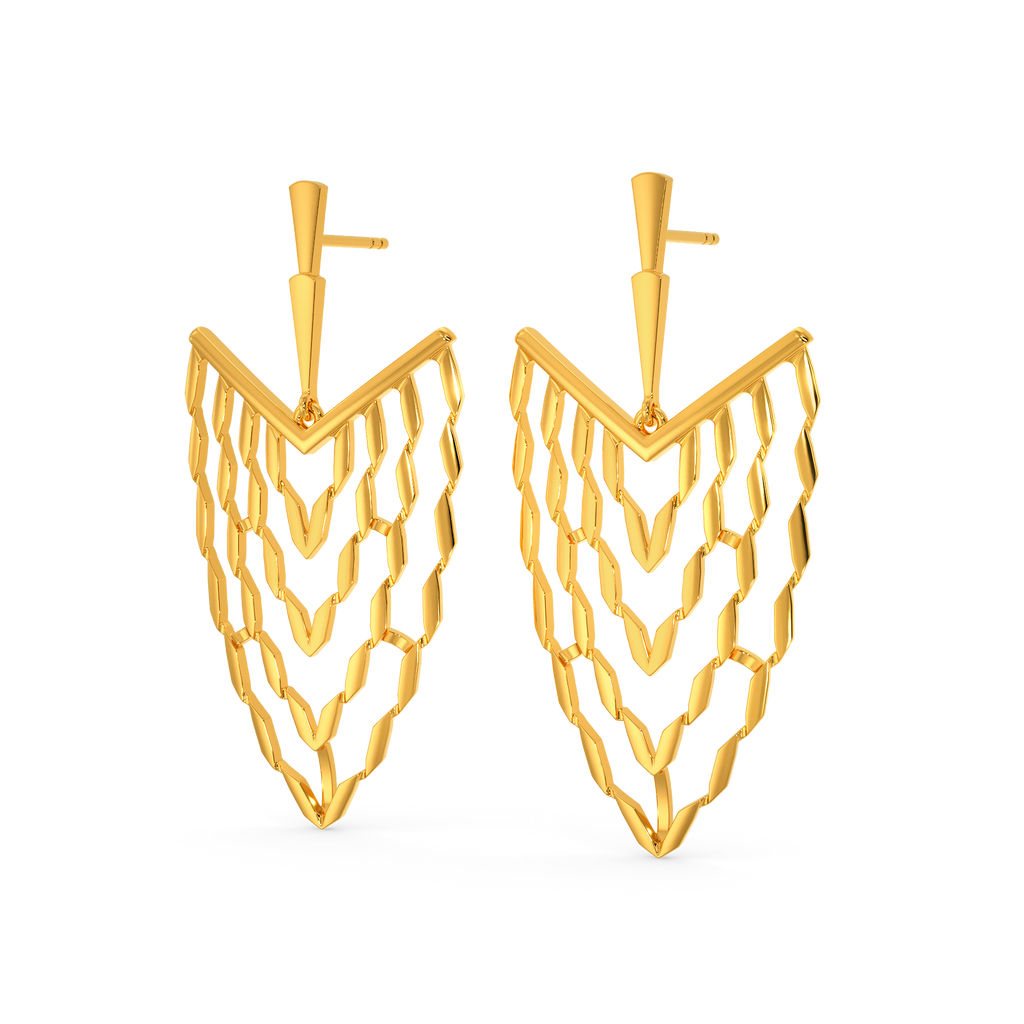 Party in the Future Gold Earrings