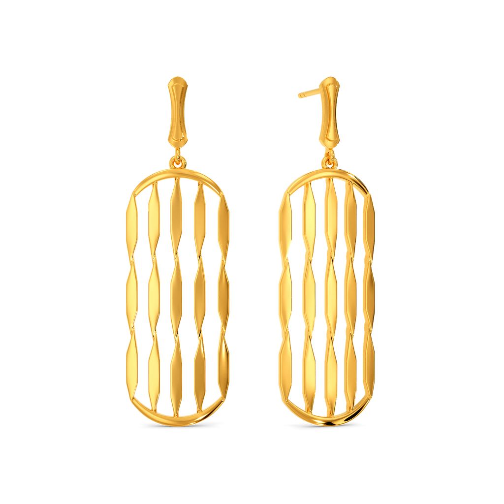 Glam up Shine Gold Earrings
