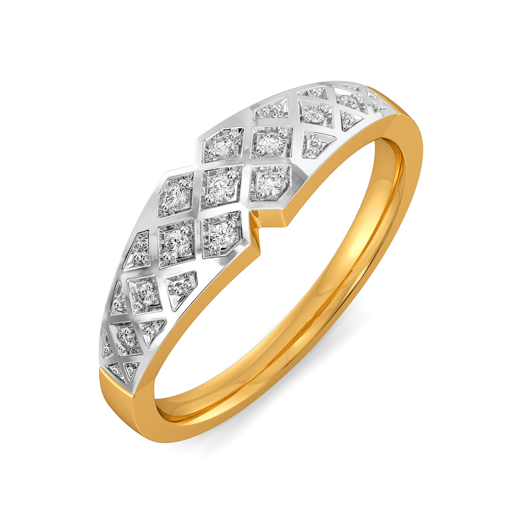 Lustre Loop Diamond Rings