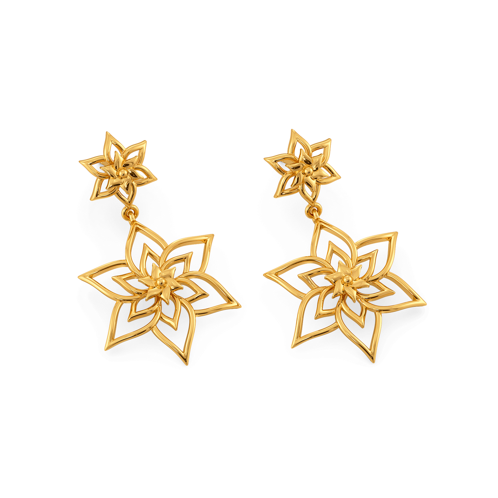 Petal Radiance Gold Earrings