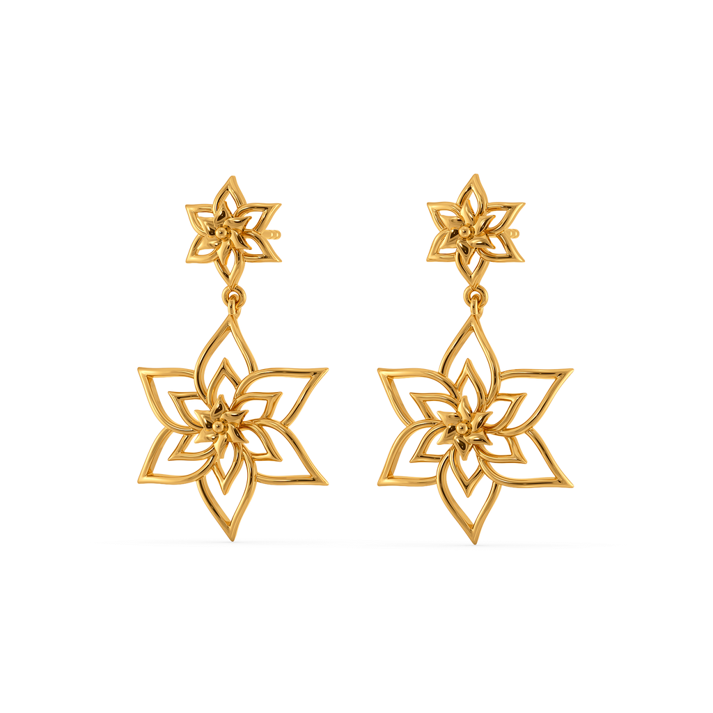 Petal Radiance Gold Earrings