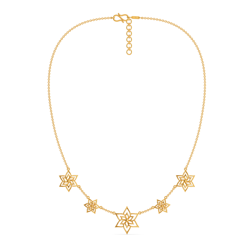 Petal Radiance Gold Necklaces