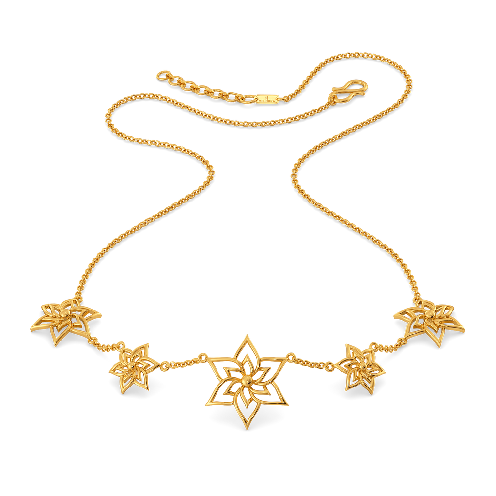 Petal Radiance Gold Necklaces
