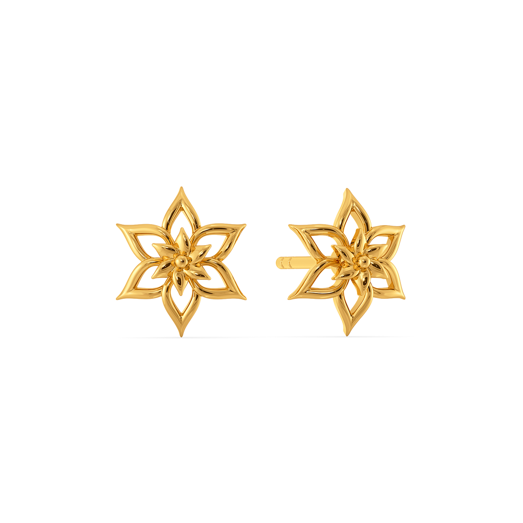 Petal Radiance Gold Earrings