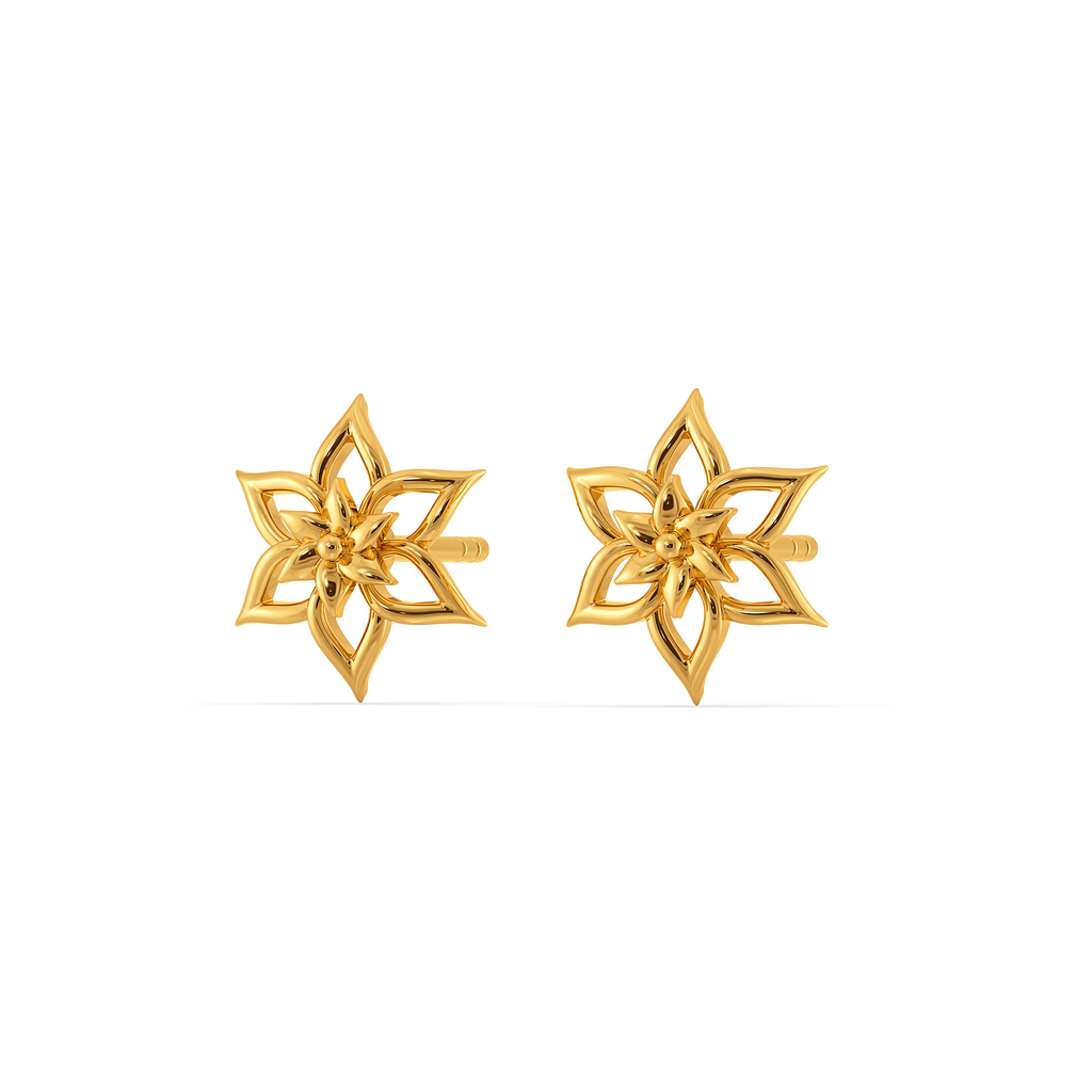 Petal Radiance Gold Earrings