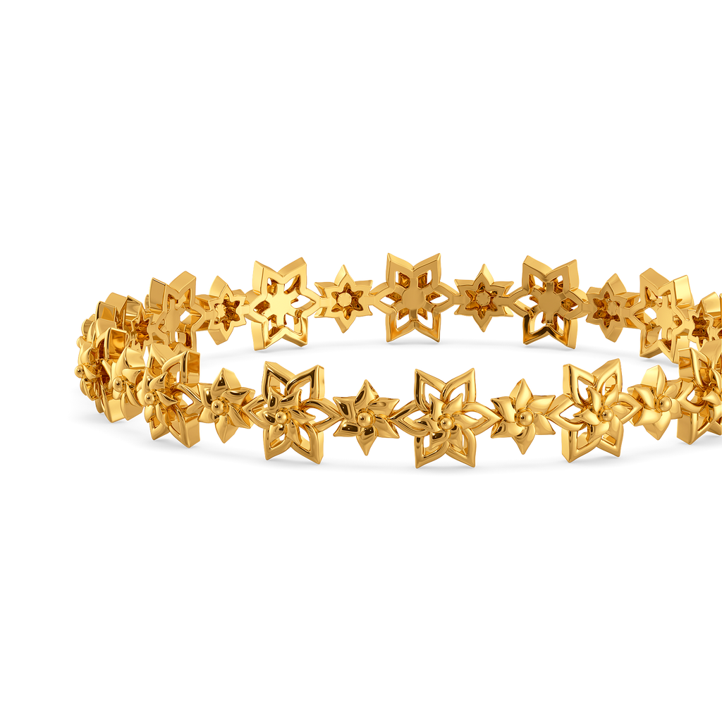 Petal Radiance Gold Bangles