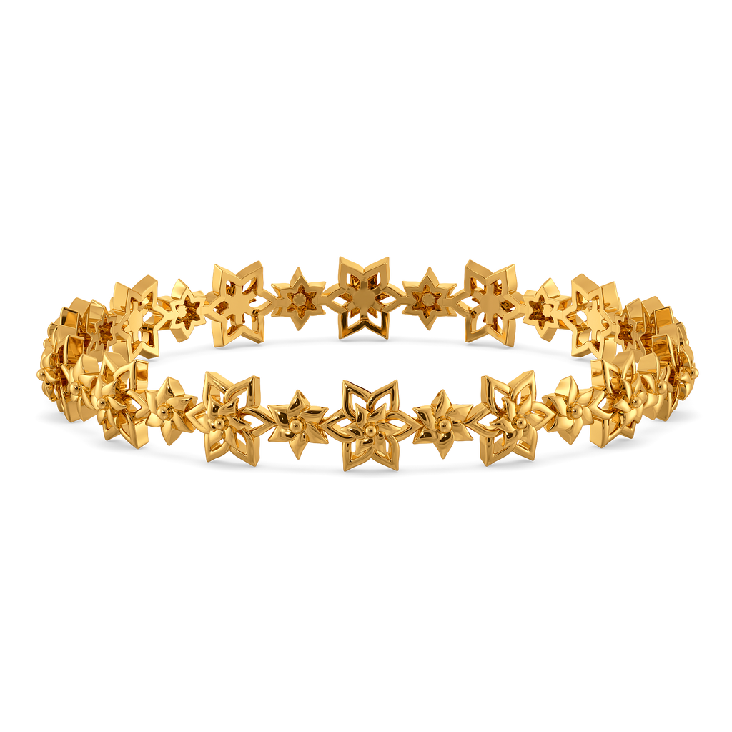 Petal Radiance Gold Bangles