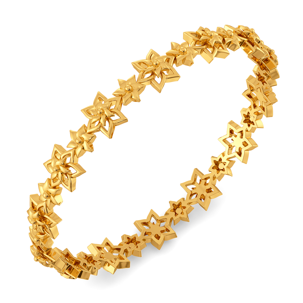 Petal Radiance Gold Bangles