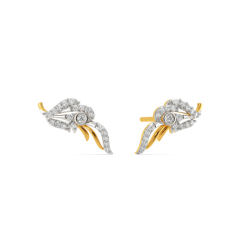 Celeste Plume Diamond Earrings
