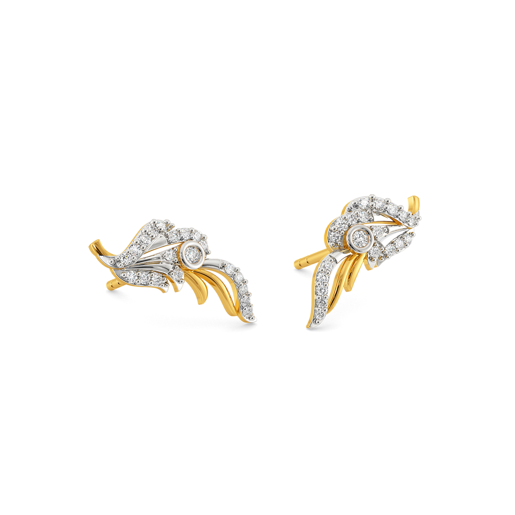 Celeste Plume Diamond Earrings