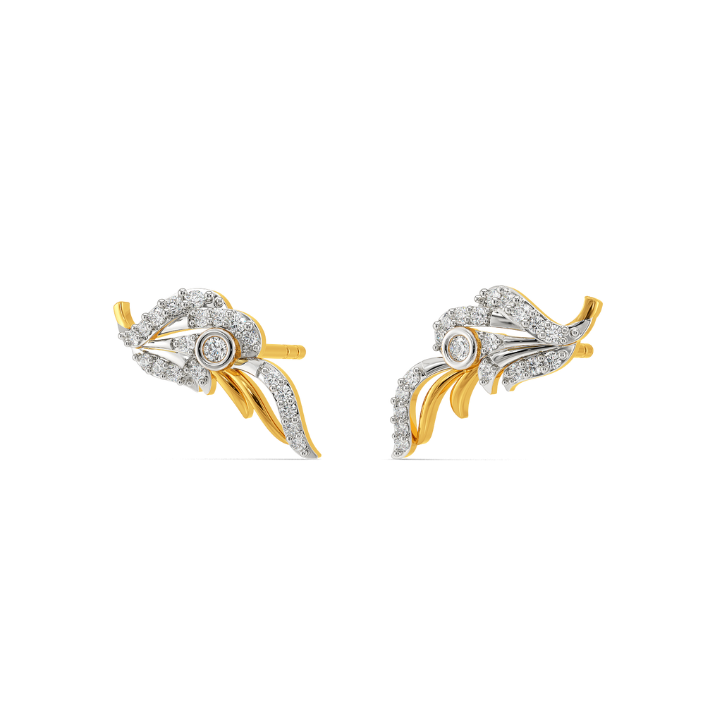 Celeste Plume Diamond Earrings