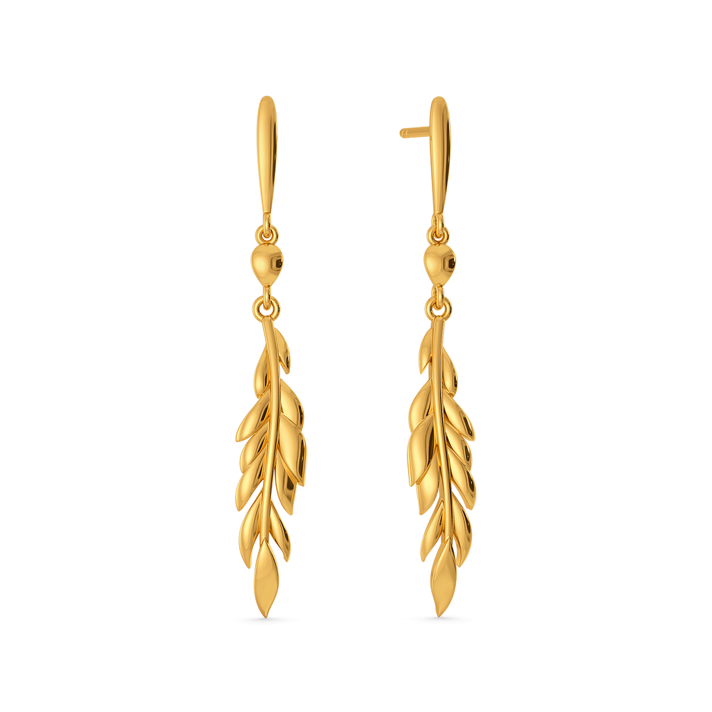 Aurelian Feather Gold Earrings