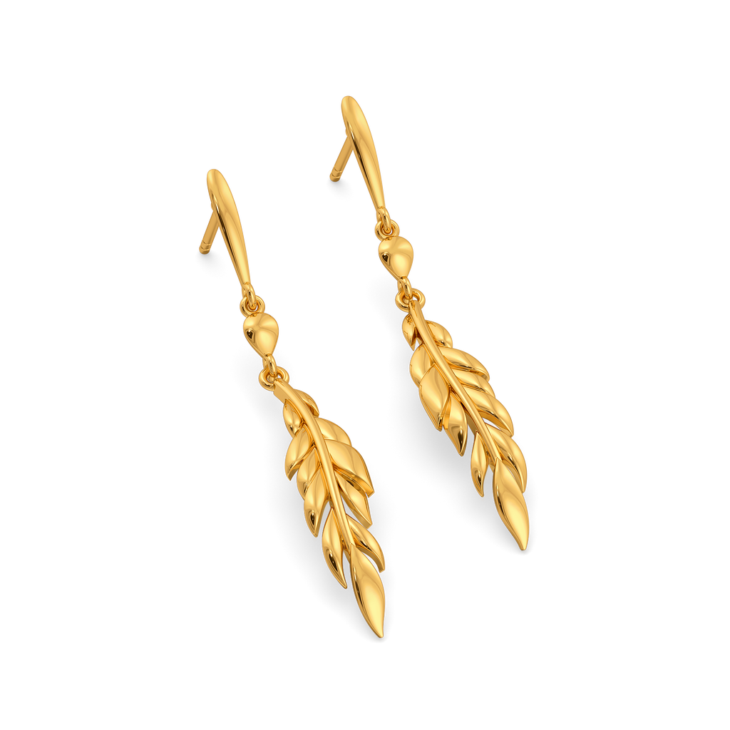 Aurelian Feather Gold Earrings