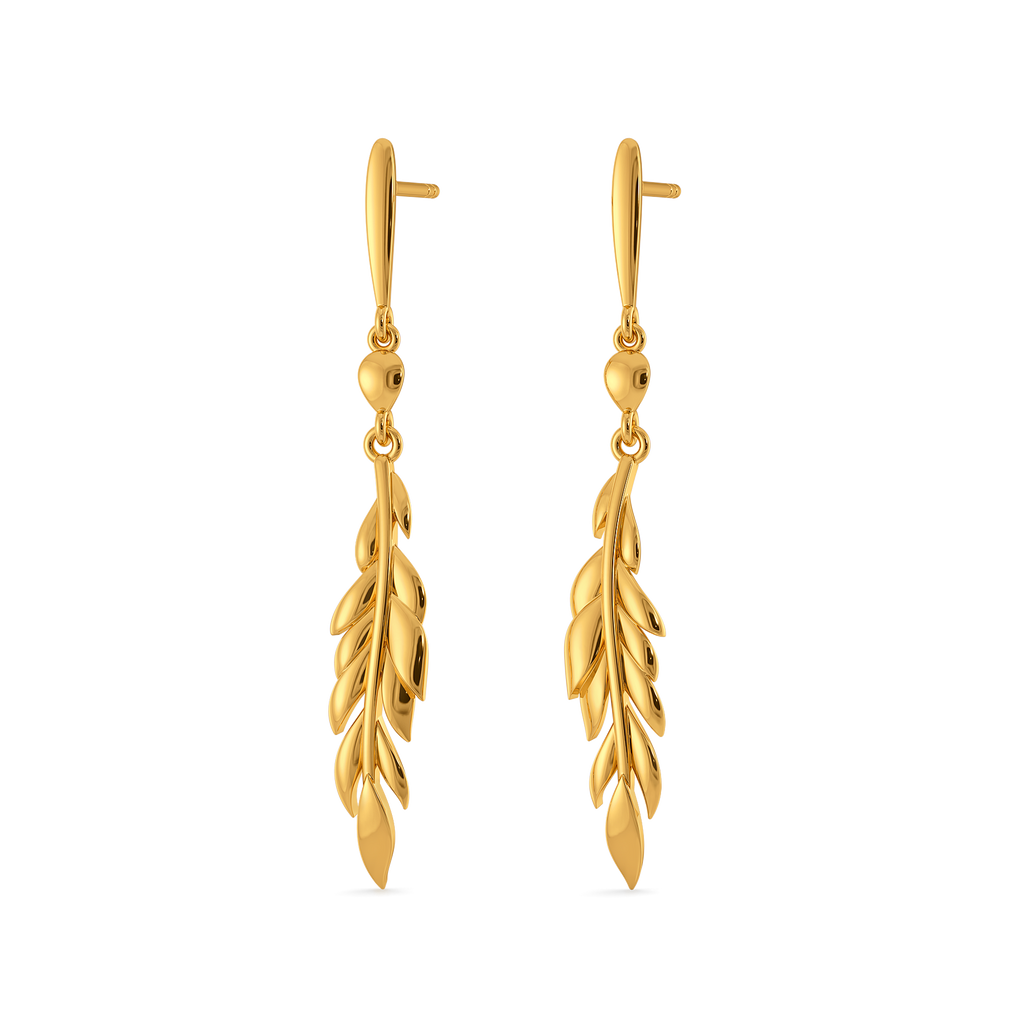Aurelian Feather Gold Earrings