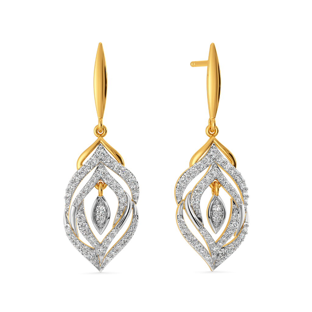 Feather Noire Diamond Earrings