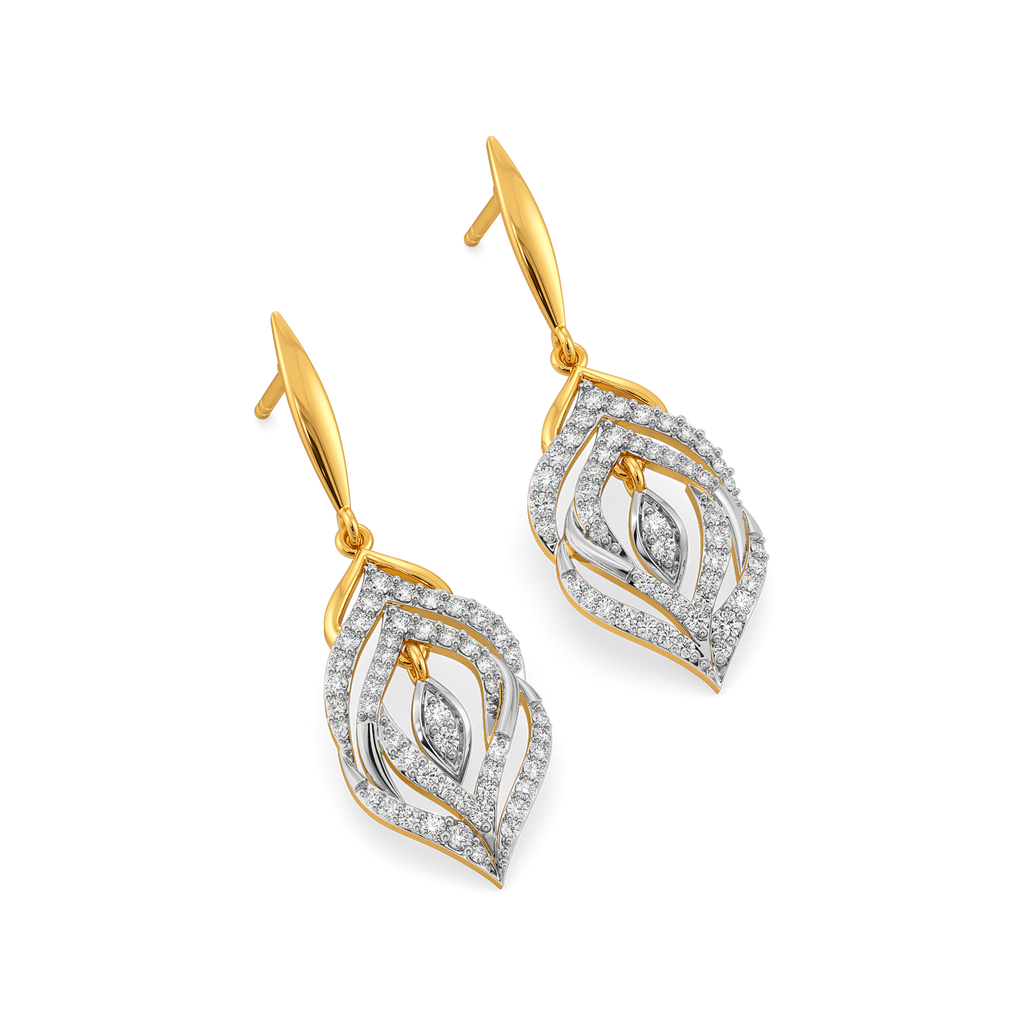 Feather Noire Diamond Earrings