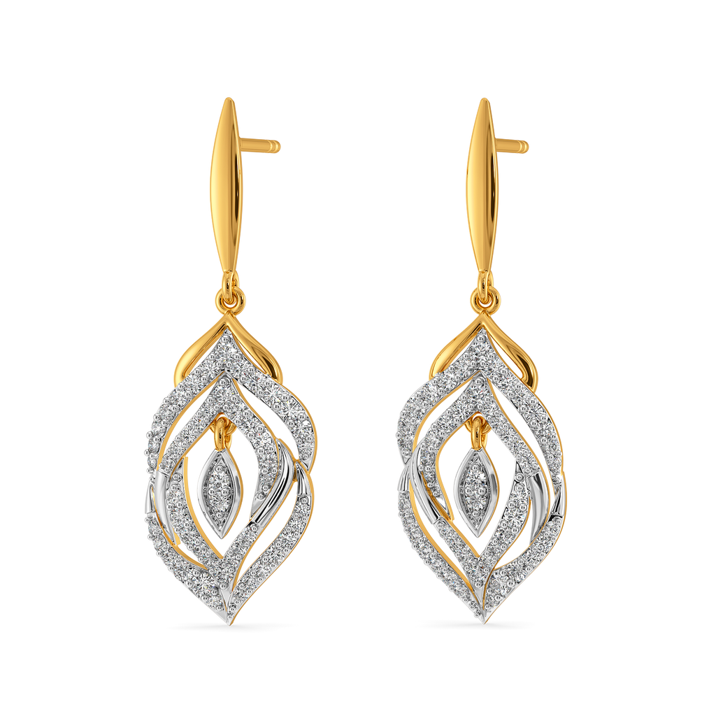 Feather Noire Diamond Earrings