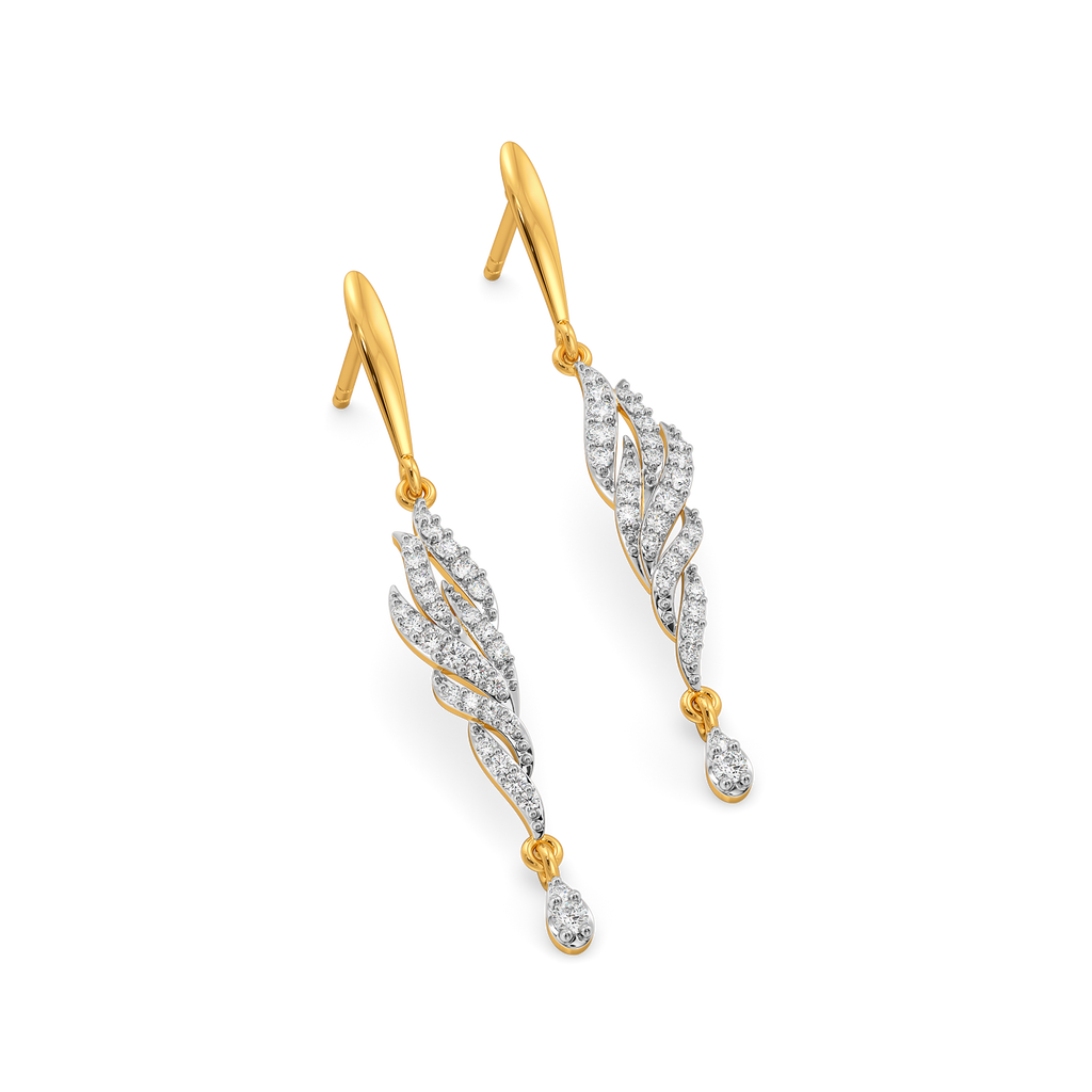 Plume Aura Diamond Earrings