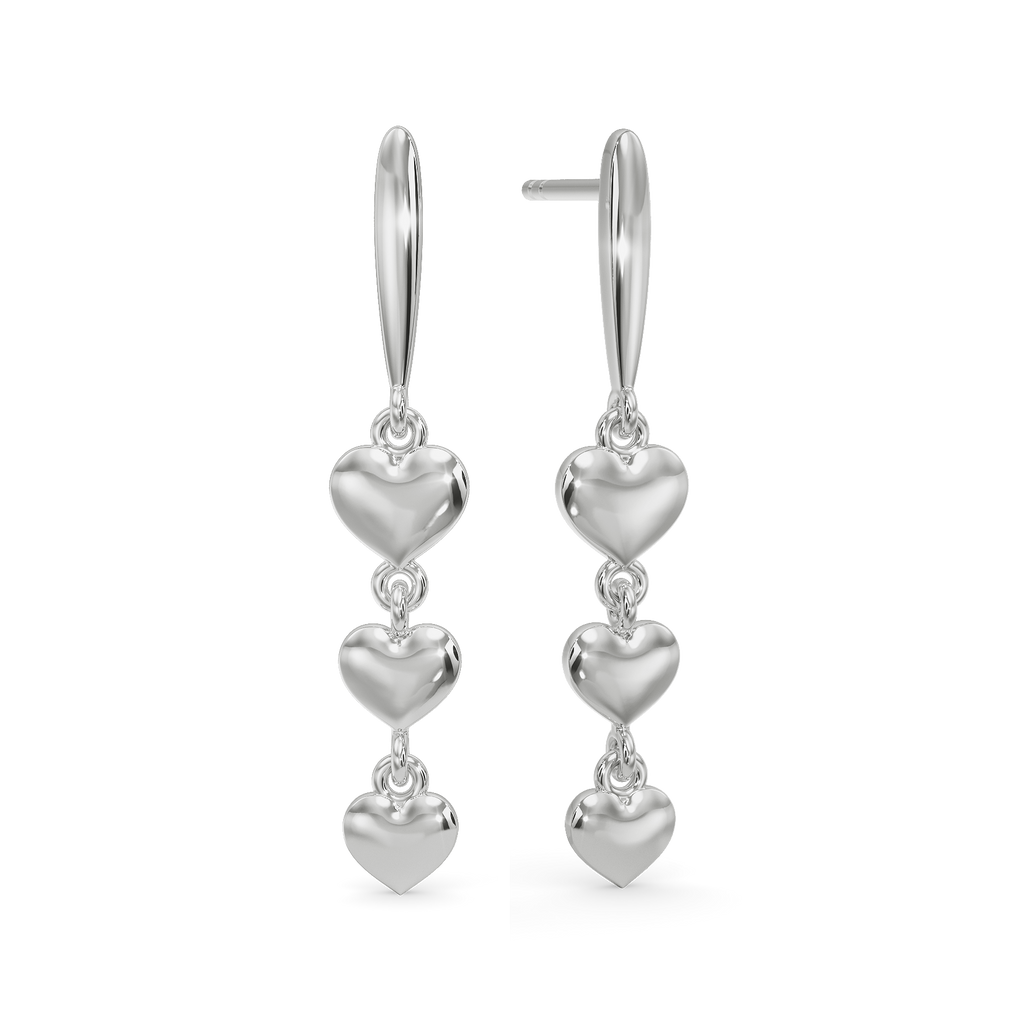 Whole Heartedly Silver Earrings