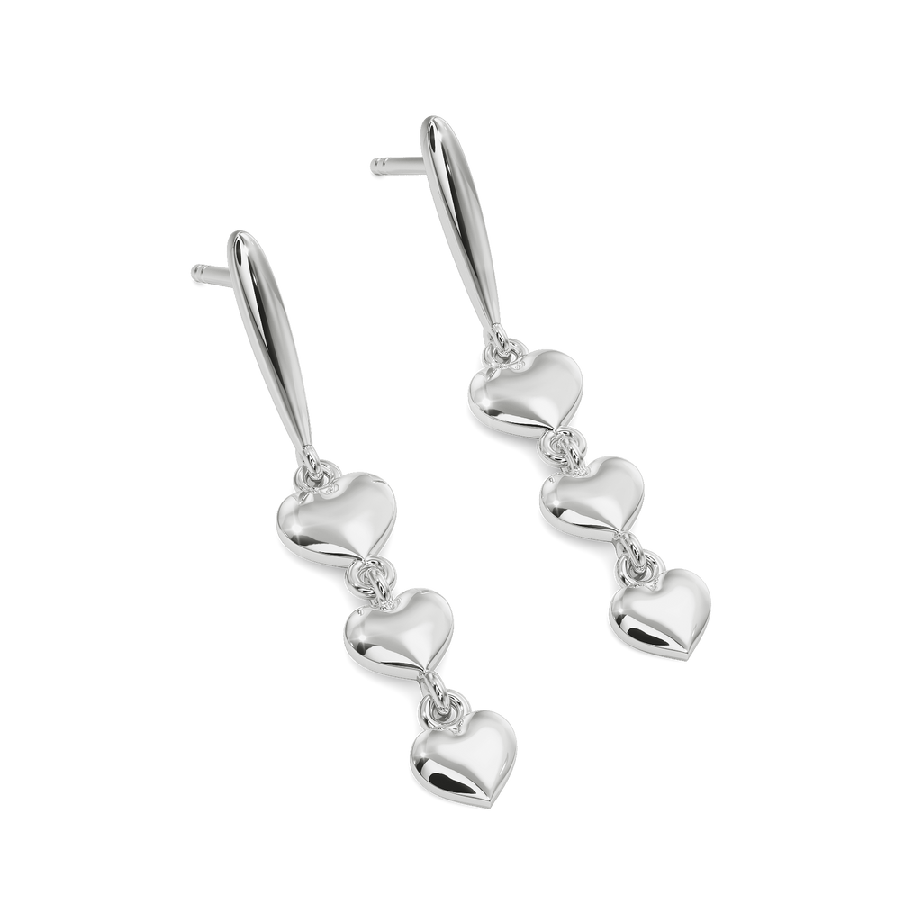 Whole Heartedly Silver Earrings