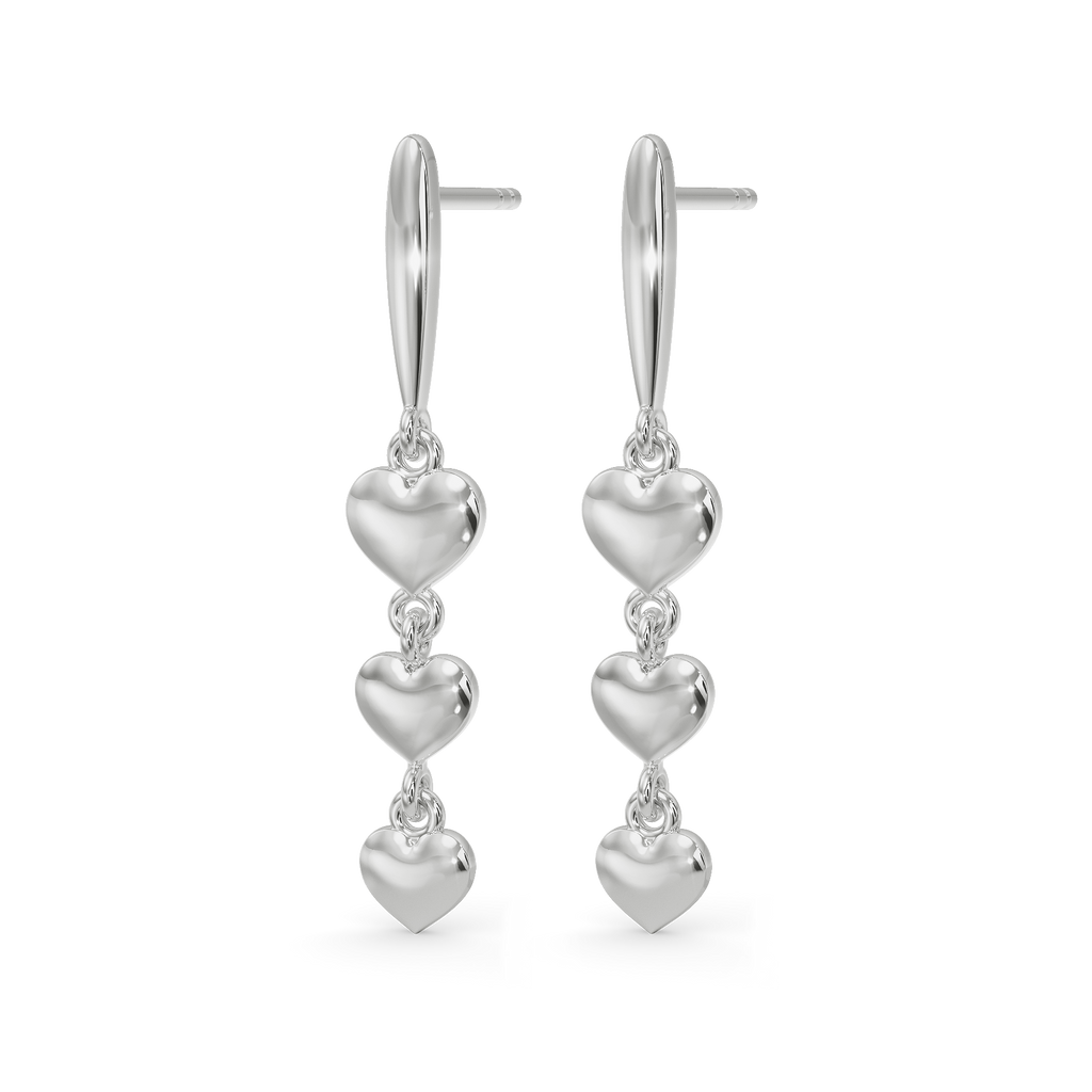 Whole Heartedly Silver Earrings