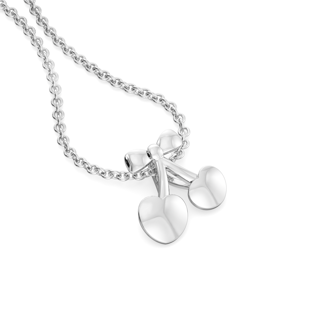 Serving Cherry Vibes Silver Pendants