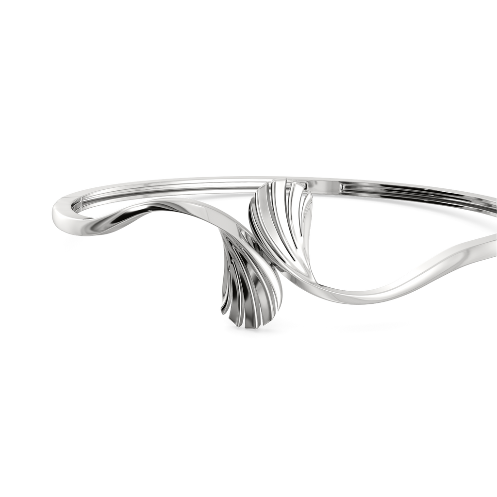 Waving Grace Silver Bangles