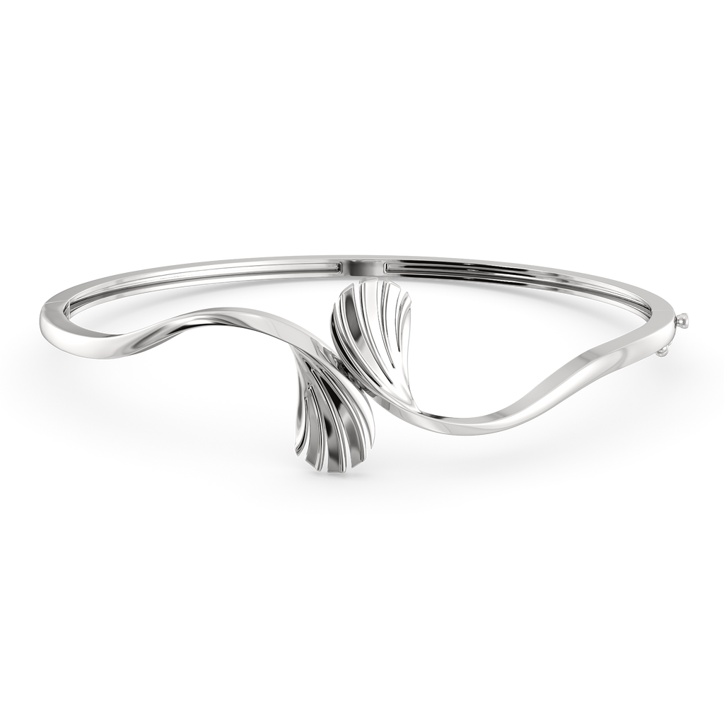 Waving Grace Silver Bangles