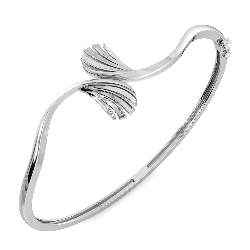 Waving Grace Silver Bangles