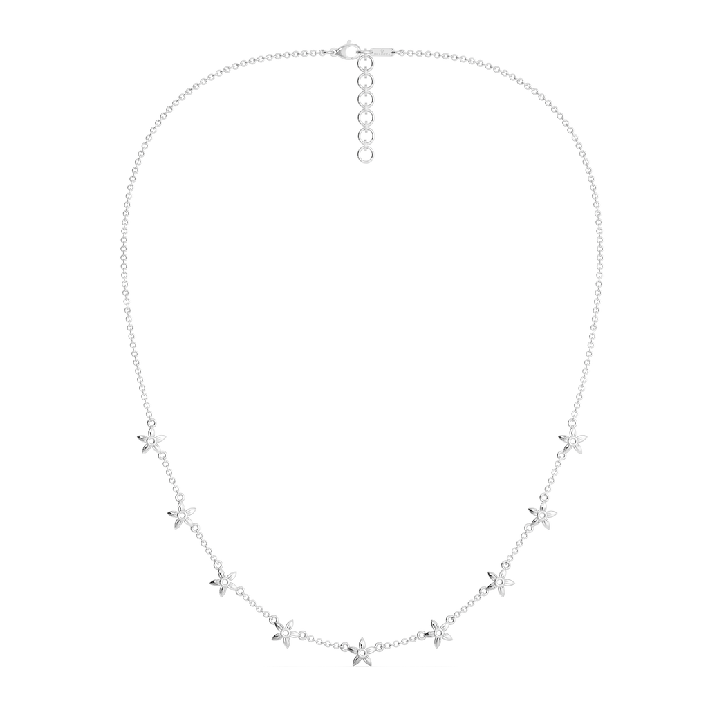Winter Blooms Silver Necklaces