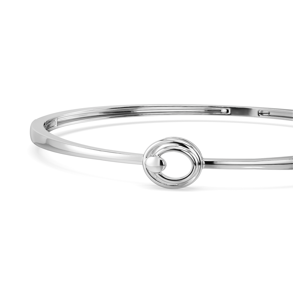 Round Around Silver Bangles