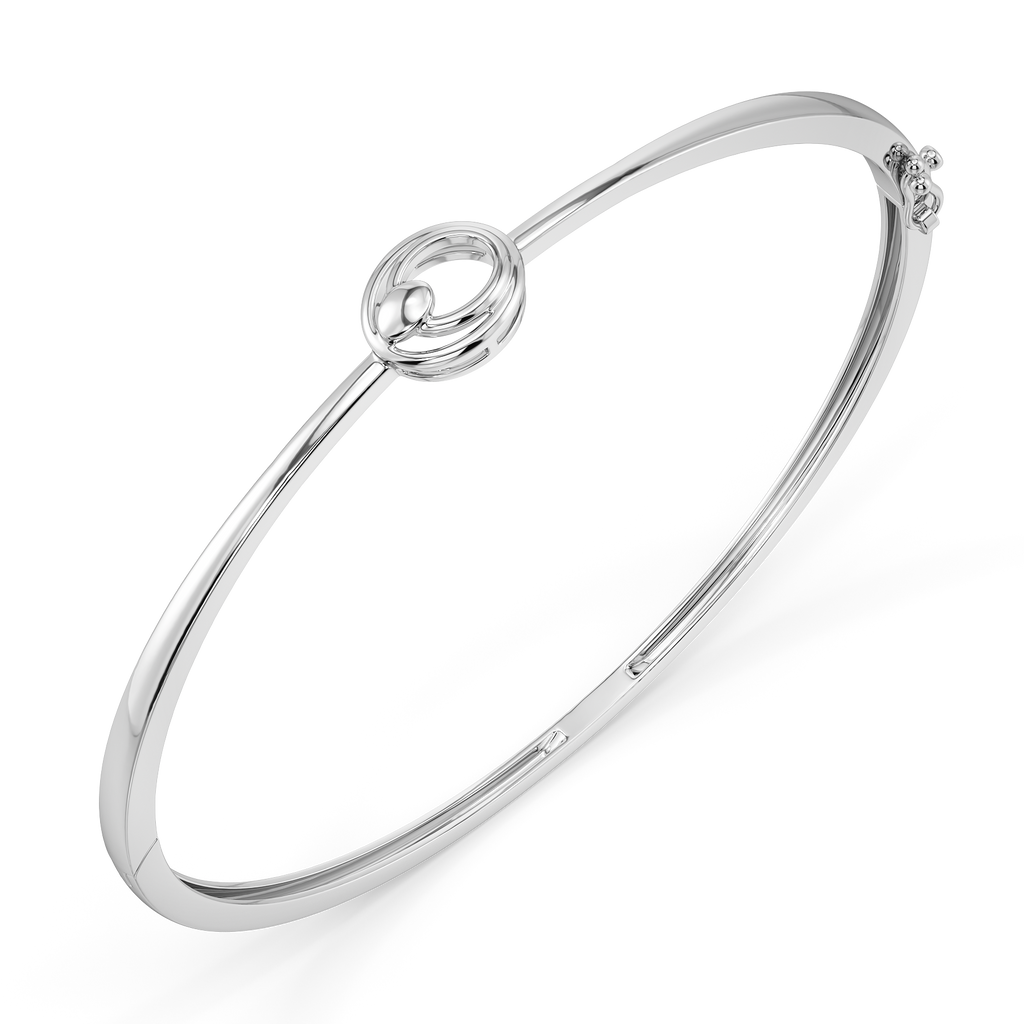 Round Around Silver Bangles