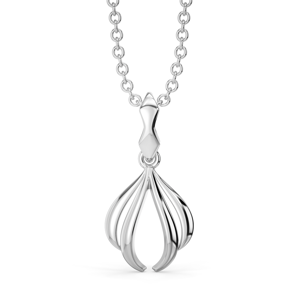 Dewdrop Bloom Silver Pendants